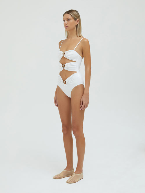Chic Hollow Solid One-Piece