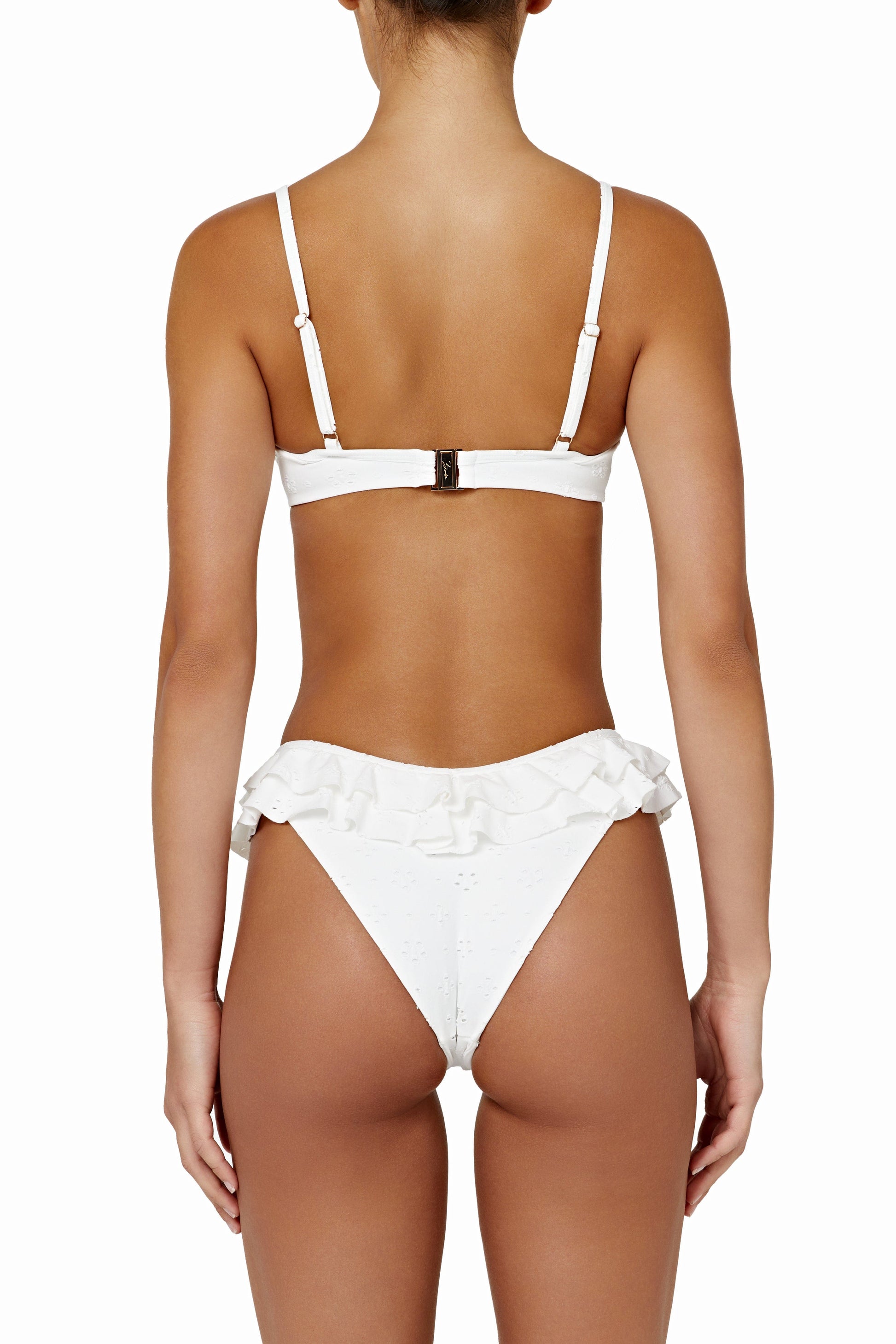 Ruffle Chic High Waist Suspender Bikini Set