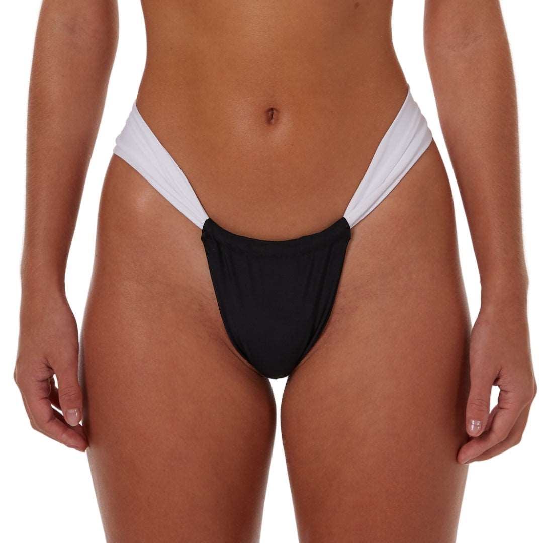 Contrast Chic Suspender Bikini Set